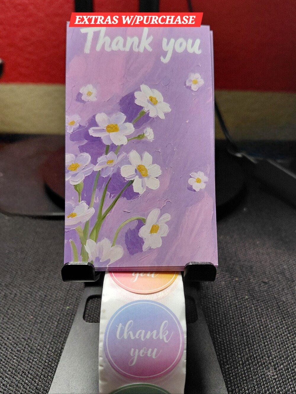 550ct. 50ct. Thank You Cards And 500ct. Stickers, Bonus: 3 Random Polys 3.54x2 - Picture 1 of 4